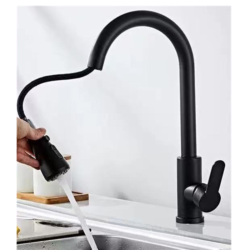 Commercial Kitchen Faucet - Mutfak Musluğu Çekmeli Fırçalanmış Nikel Paslanmaz