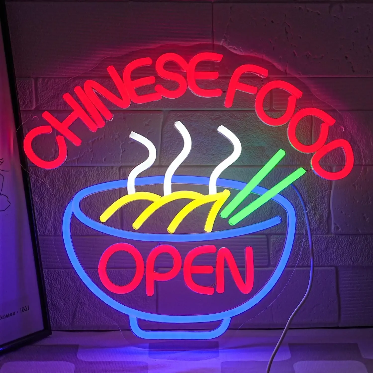 Commercial Kitchen Store - Çin yemeği açık neon tabela Ramen