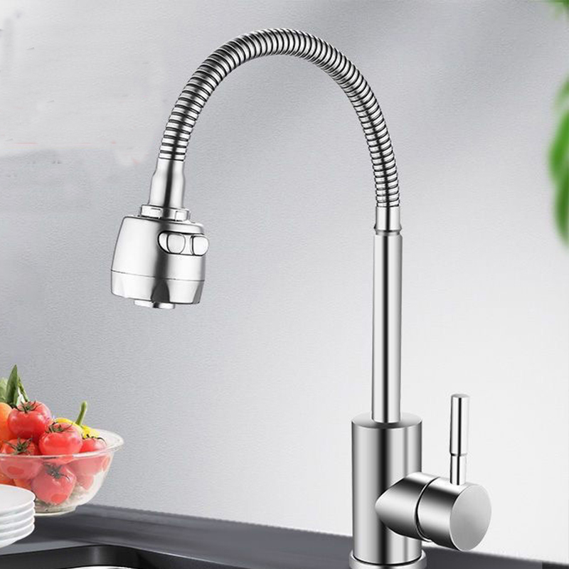 Commercial Kitchen Faucet - Evrensel Dönüşlü Tek Soğuk Su Mutfak