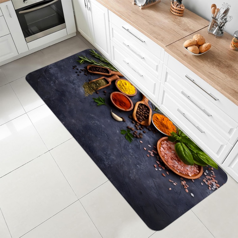 Commercial Kitchen Mats Anti Fatigue - Mutfak baharat bitki baskı koşucu halı