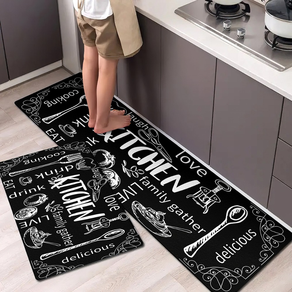 Commercial Kitchen Quotes - 2 adet mutfak yaşam alıntısı halı