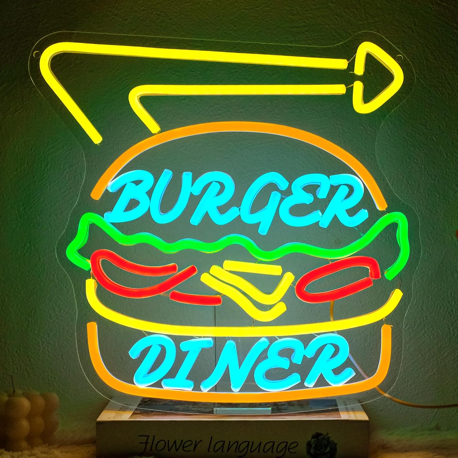 Commercial Kitchen Store - Burger Neon Tabela İşletme Sanatı Duvar