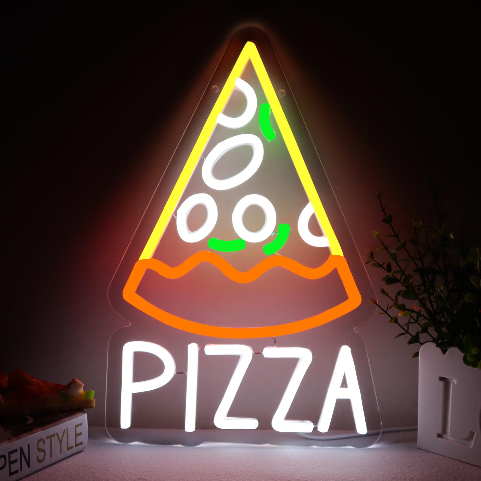 Commercial Kitchen Store - Pizzeria İşletmesi Dekoru için Pizza Neon