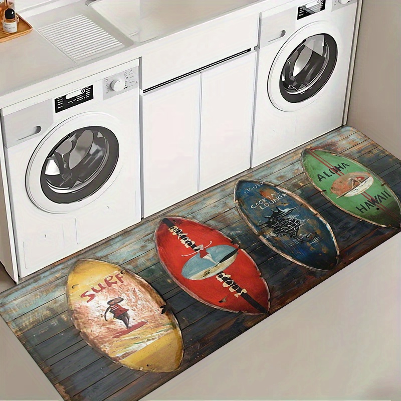 Commercial Kitchen Mats - Sörf Tahtası Desenli Mutfak Koridor Yolluk