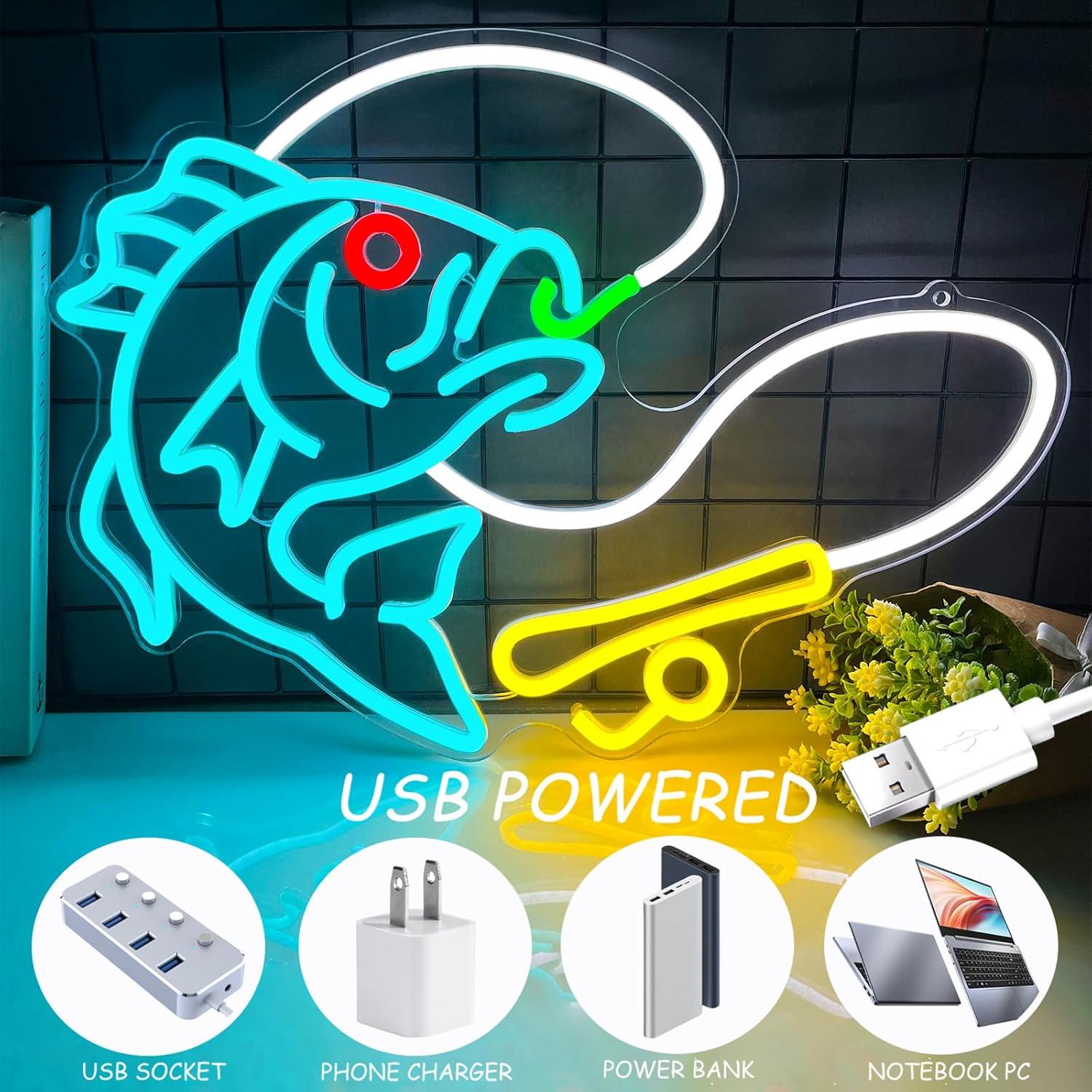 Balıkçılık Neon Tabelası USB K - Commercial Kitchen Store incelemesi ve fiyatı