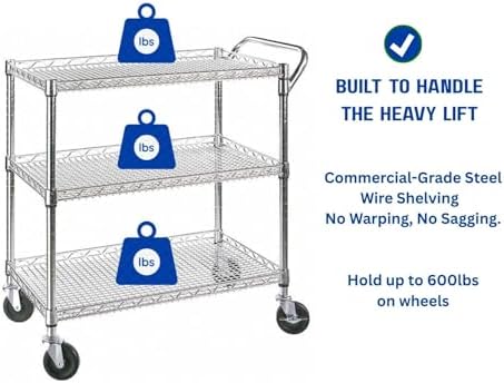 Ağır Hizmet Tipi 3 Katlı Teker - Commercial Kitchen On Wheels incelemesi ve fiyatı