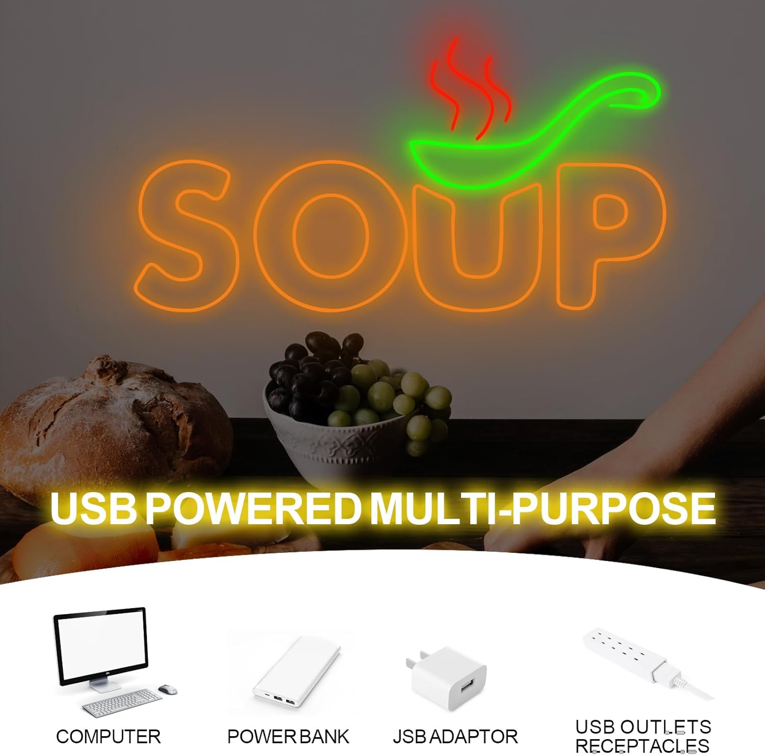 Çorba Neon Tabela USB ile Çalı - Commercial Kitchen Japanese incelemesi ve fiyatı