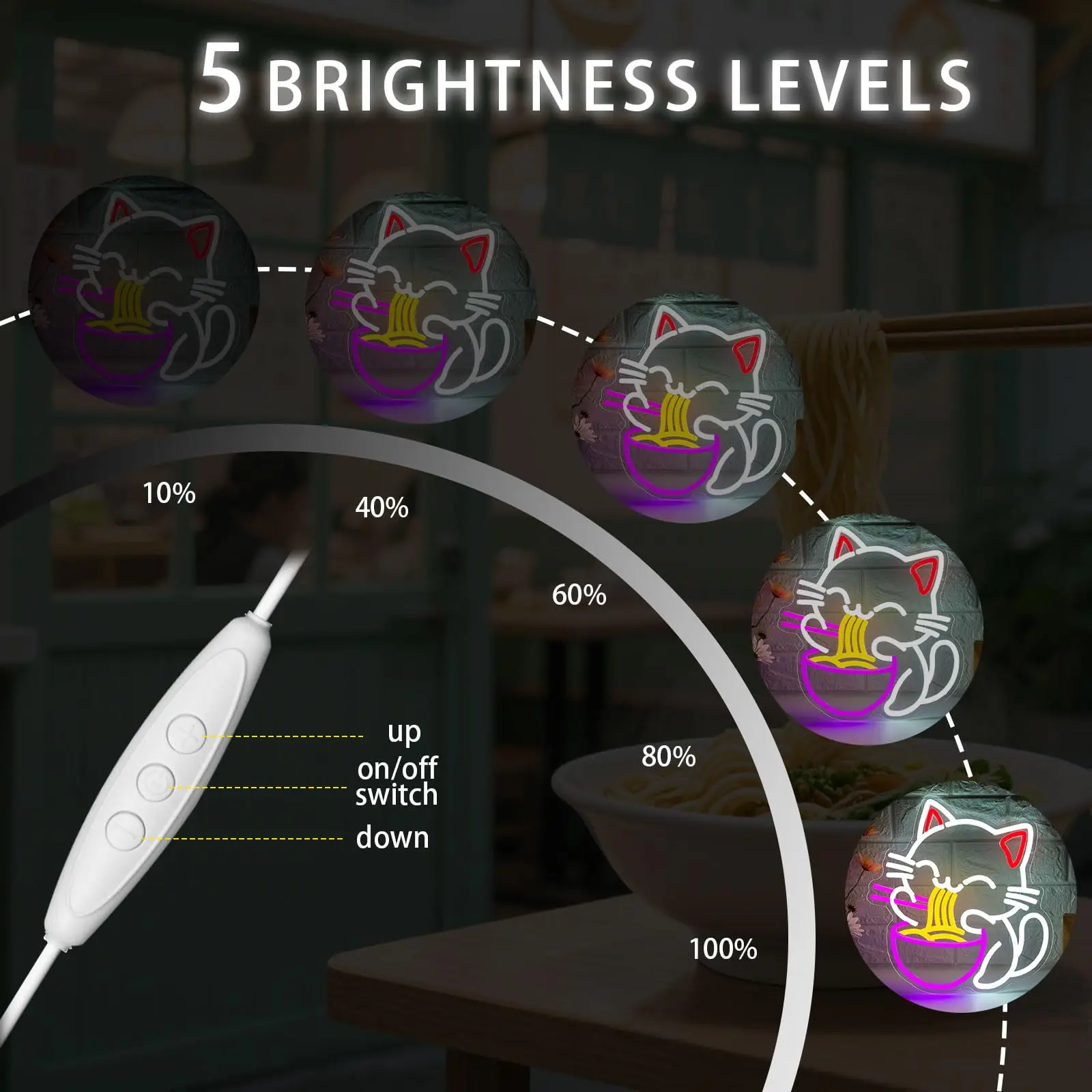 Fortune Cat Ramen Neon Burcu J - Commercial Kitchen Japanese incelemesi ve fiyatı