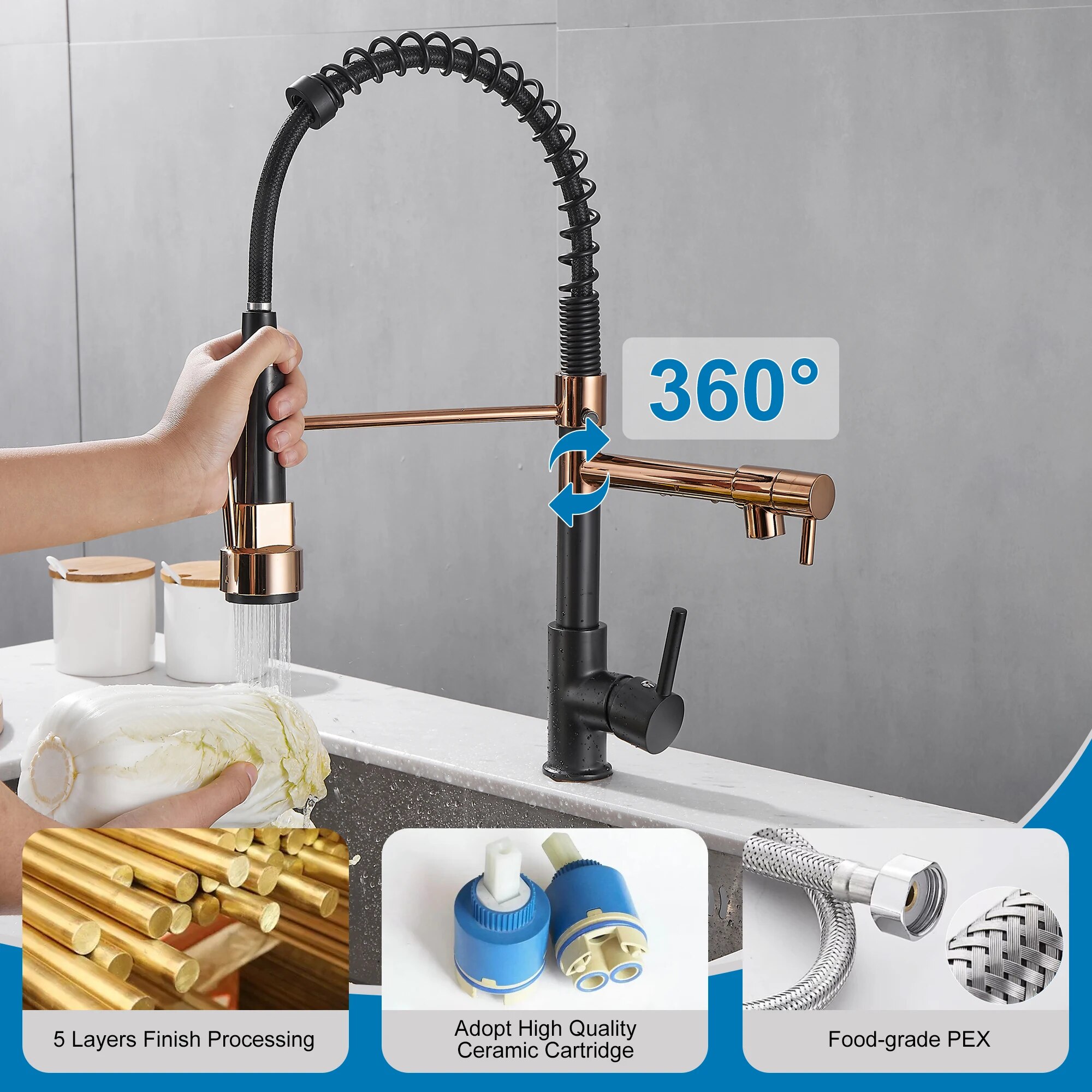 Aşağı Çekilir Püskürtücü ile M - Commercial Kitchen Faucet incelemesi ve fiyatı