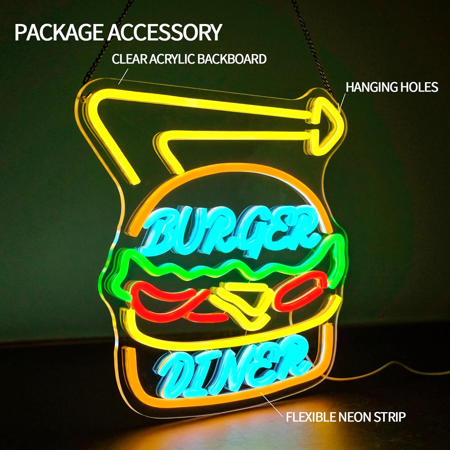 Burger Neon Tabela İşletme San - Commercial Kitchen Store incelemesi ve fiyatı