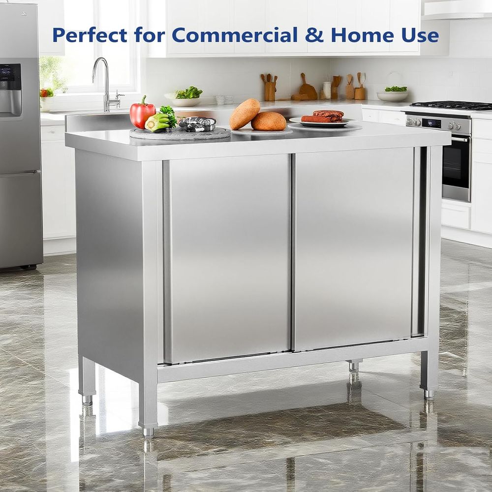 Paslanmaz Çelik Dolaplı Masa 3 - Commercial Kitchen Backsplash incelemesi ve fiyatı