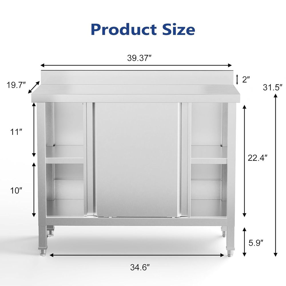 Paslanmaz Çelik Dolaplı Masa 3 - Commercial Kitchen Backsplash incelemesi ve fiyatı