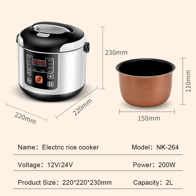 12V 24V Mini pirinç ocak araba - Soup Kettle Warmer incelemesi ve fiyatı
