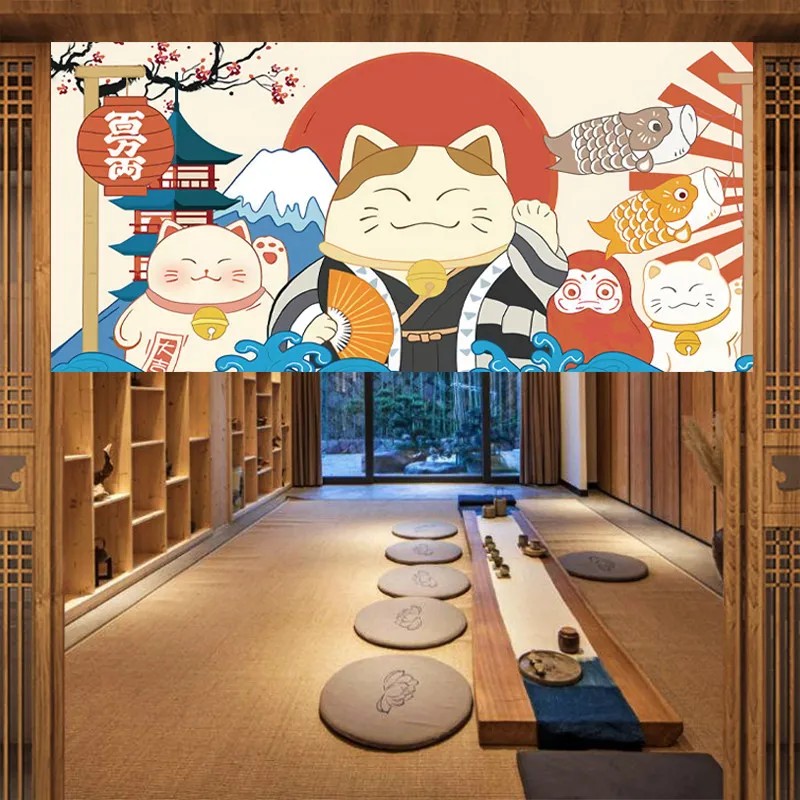 VIKAMA Japon Fuji Kimono Noren - Commercial Kitchen Japanese incelemesi ve fiyatı